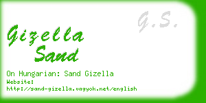 gizella sand business card